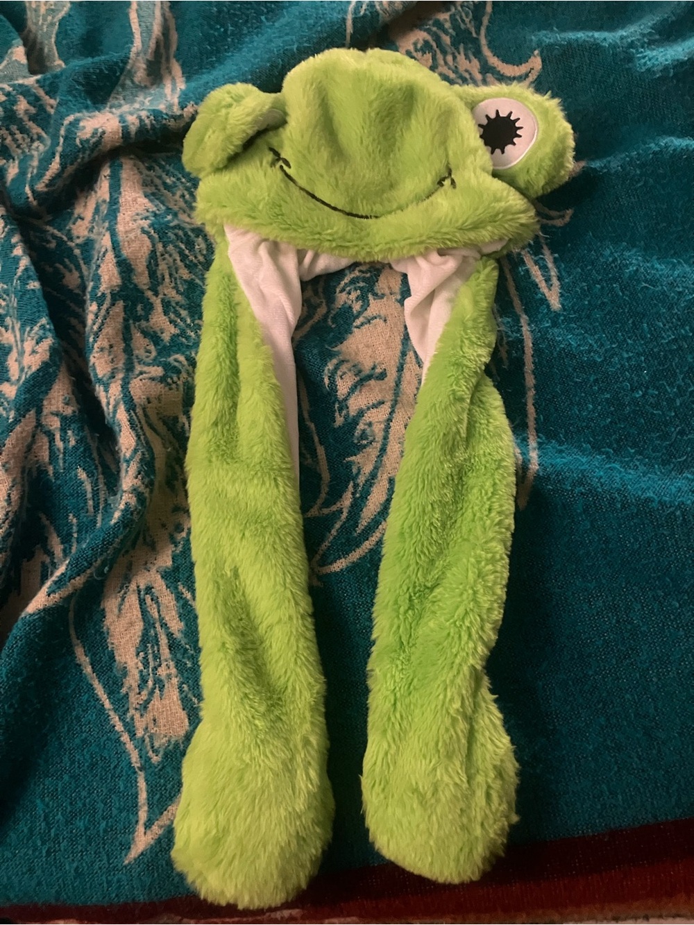 Kawaii Frog Hat Hood With Moving Ears NEW